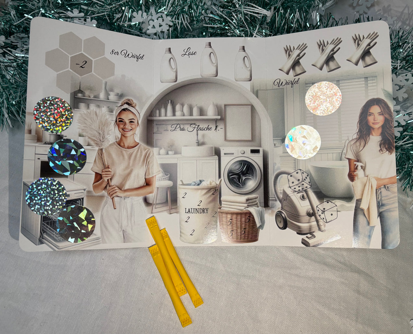 Cleaning Home- Klappkarte