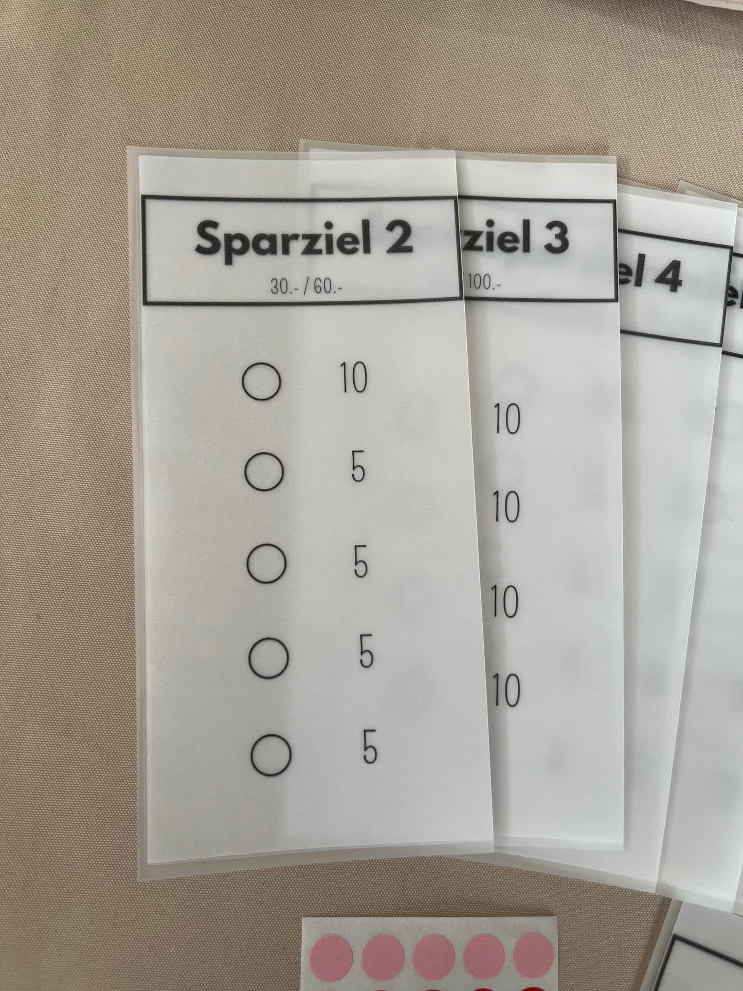 Sparziele - 500.-