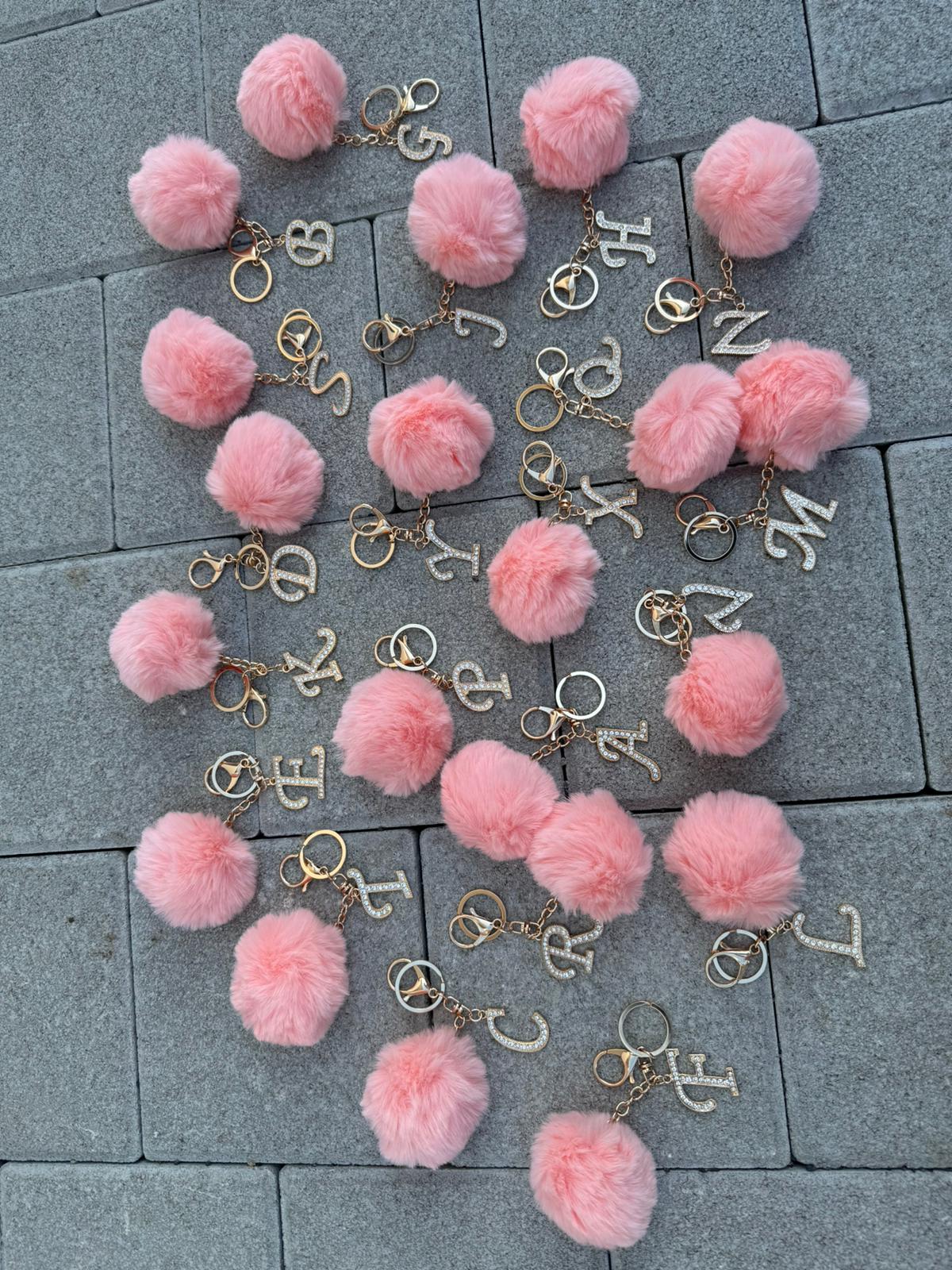 Schlüsselanhänger -Buchstaben flauschie