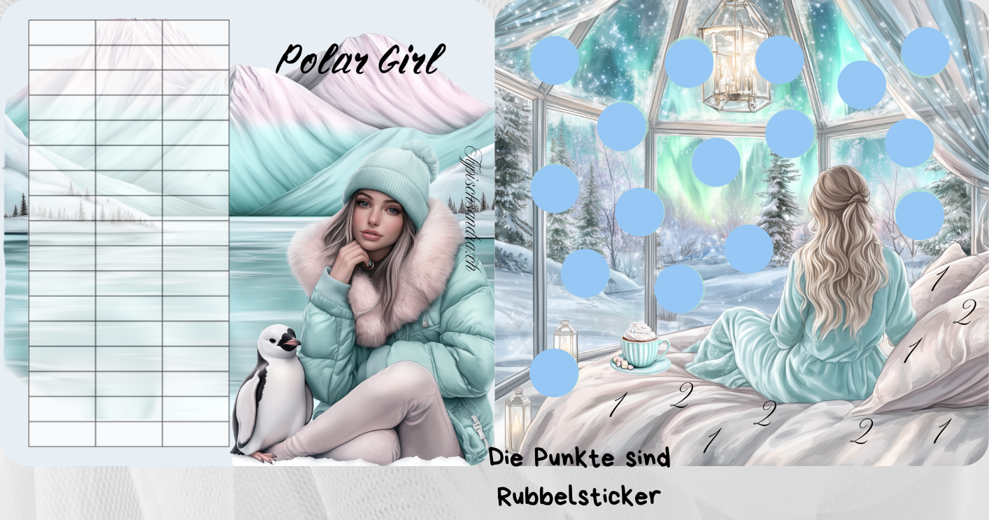 Polar Girl -Klappkarte