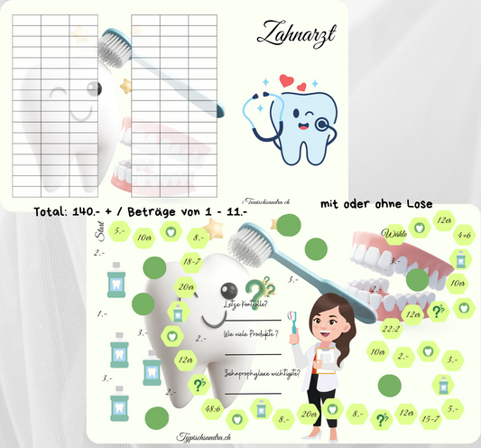 Zahnarzt - 3er Klappkarte